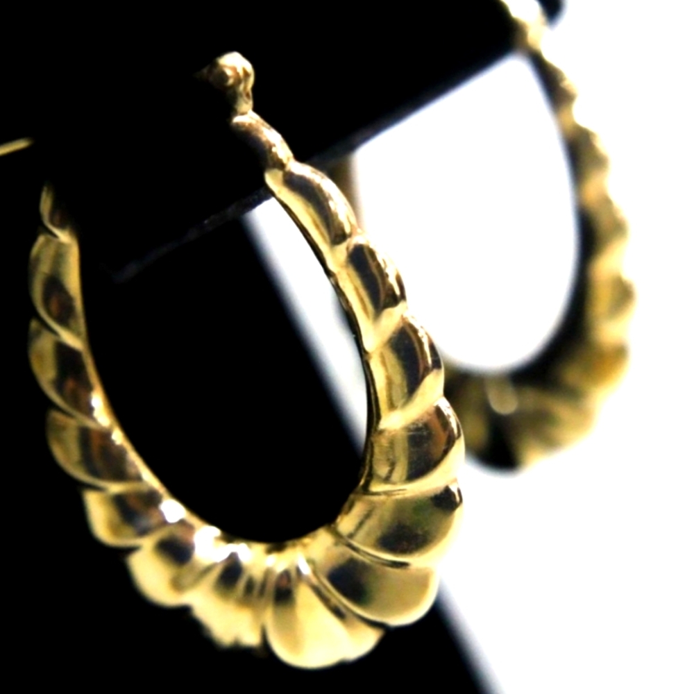 14K Solid Gold Vintage Hoop Earrings | 2.6g Heirloom Quiet luxury